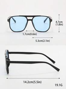 6 副方形男女通用眼镜，适合海滩派对、休闲户外拍摄、时尚 - 彩色 - 查看 2