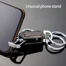 Móc chìa khóa con quay đa chức năng, dụng cụ mở nắp chai, móc chìa khóa, giá đỡ điện thoại di động. Những Món Quà Nhỏ Cho Người Thân Và Bạn Bè, - màu đen - Xem 4