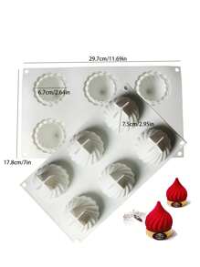 1pc 3D Ball Shape Silicone Mold For Baking Non-Stick Easy Release White Sphere Baking Mold For Mousse Cake Fondant Sugarcraft Dessert Pastry Tools