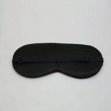 1pc Customized Eye Mask, Suitable For Napping, Sleeping, And Other Occasions, Lightweight And Comfortable, Ideal Gift For Couples. This Eye Mask Is Unique, Soft, And Exquisite, With A Solid Color Design, Simple And Fashionable, Supporting DIY, Creative, Niche Style, Suitable For Birthday, Valentine's Day, Mother's Day, Teacher's Day, Halloween, Christmas, And Other Occasions, Also A Great Travel Essential. It Also Includes Travel Accessories. - Black - View 5