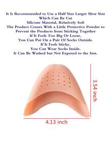 Protezione in silicone per le dita dei piedi per tacchi alti, cuscinetti ammortizzanti morbidi per regolare la misura delle scarpe, previene vesciche e calli (per dita dei piedi grandi o piccole) per tacchi alti da donna e scarpi sportivi da uomo per uso quotidiano estivo