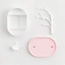 1pc Little Swan Branch-Shaped Tabletop Jewelry Display Stand With 2 Layers, Necklace Storage Organizer For Home Decor - Swan Lake - View 3