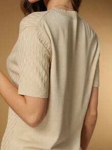 Plus Size Knit Tops - 沙 - 查看 7