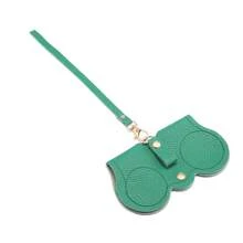 1pc Litchi Embossed Glasses Cover Cute Hanging PU Leather Sunglasses Reading Glasses Storage Bag Portable Travel Eyewear Holder,Minimalist Eyeglass Pouch For Women Glasses Accessories For Women