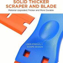 2-Piece Plastic Shaver Scraper With Blades - Adhesive Removal Tool For Labels, Washers, Stickers, And Decals - Suitable For Scratch Free Cleaning Of Car Window Glass, No Need For Electricity - Multicolor - View 10