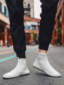 Zapatos deportivos de caña alta para hombres con diseño patriótico para el Día de la Independencia. Livianos, amortiguadores de impactos, transpirables y cómodos. Zapatos adecuados para todas las estaciones. - Blanco - Ver 6