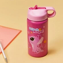 Miniso Lilo & Stitch Collection Steel Bottle With Handle (550mL)(Angel) - Pink - View 2