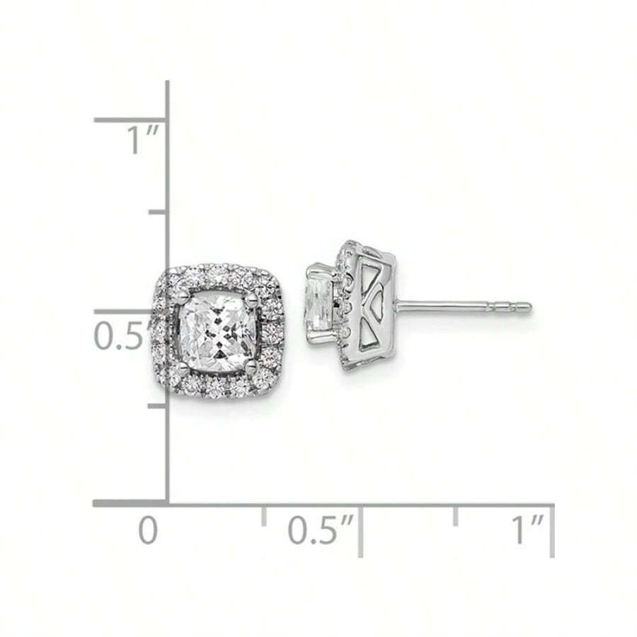 Gem And Harmony 1.45 Carat (Ctw) LabCreated White Sapphire Earrings In