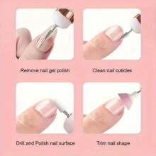 1 Stück wiederaufladbarer 5-in-1 Elektrischer Nagelpolierstift für Zuhause, wiederaufladbarer tragbarer Nagelschleifer mit geringem Geräuschpegel, professionelles Maniküre und Pediküreset