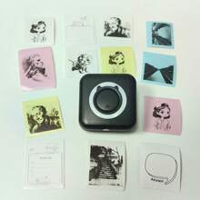 C15多功能迷你便攜式熱感藍牙口袋打印機套件，包括印刷紙，支持打印圖像、照片、標籤、文本、待辦事項清單等 - C15-Black+3re+3bu - 查看 10