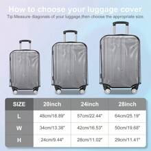 Luggage Cover 3 Pieces Clear PVC Suitcase Covers Protector For Tsa Approved, Suitcase Cover Set For 20 24 28 Inch Luggage - Clear - View 6