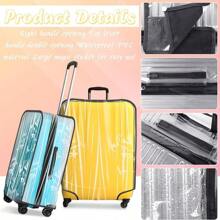 Luggage Cover 3 Pieces Clear PVC Suitcase Covers Protector For Tsa Approved, Suitcase Cover Set For 20 24 28 Inch Luggage - Clear - View 5