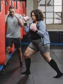 4 Pairs Plus Size Compression Knee High Socks, Wide Calf Extra Large For Men And Women Comfortable Athletic Socks Cycling Hiking Travel Sports - Black - View 4