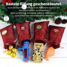 Large Fill Advent Calendar, Christmas Calendar Jute Bag Self Filling, Jute Bag Chain Self Filling And Hanging, 2024 Gift Bag Men's Red Birthday Home Decor Christmas Decorations Room Decor Winter Christmas Decorations Home Christmas Gifts Christmas Decor - Red - View 6