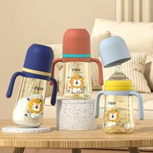 婴儿宽口径奶瓶（适合 6 个月以上婴儿）8/10 盎司 - 藍色 - 查看 3