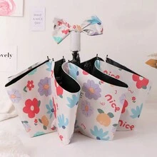 1pc Korean Style Fresh Folding Umbrella With Hand-Opening, UV Protection Sunshade For Students - Multicolor - View 3