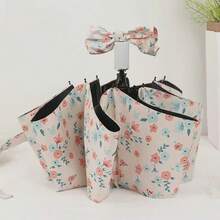 1pc Korean Style Fresh Folding Umbrella With Hand-Opening, UV Protection Sunshade For Students - Multicolor - View 6