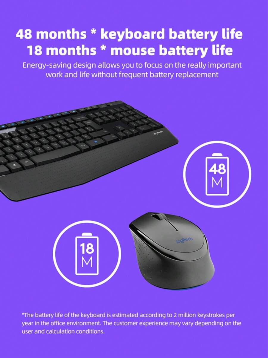 Logitech MK346P Wireless Keyboard & Mouse Set Keyboard And Mouse