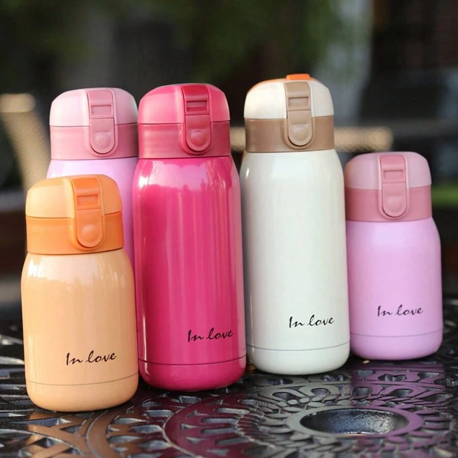 1 cốc cách nhiệt chân không mini 360ML/12.1oz có nắp bật, cốc cà phê bằng thép không gỉ, bình nước giữ nhiệt chống rò rỉ hai lớp có khóa cài cho xe hơi khi trở lại trường - Nhiều màu - Xem 1