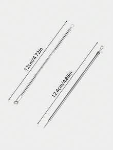 Acne Needle Set, Blackhead Remover, Pimple Extractor, Beauty Salon Grade Pimple Picker Tool - Silver - View 5