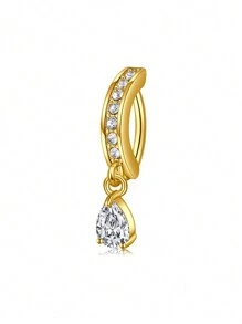 CIZME 1PC 14G 10mm Belly Button Ring, Clicker Belly Rings For Women, Stainless Steel CZ Belly Button Piercing, Reverse Navel Rings Body Jewelry, Gold/Silver, Belly Button Rings For Women 316L Stainless Steel Clicker Belly Rings CZ Heart Water Droplets Curved Reverse Navel Rings Belly Piercing Jewelry Barbell Valentines,Mom,Mother,Mother's Day,Gift - 1.6*10mm - View 19
