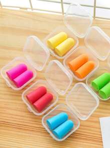 1 par de tapones para oídos reutilizables, adecuados para dormir, viajar, hacer una siesta, estudiar, color al azar, inalámbricos