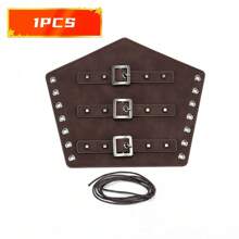 1 Máy Tính Thời Trung Cổ Viking Hiệp Sĩ Da PU Có Thể Điều Chỉnh Hình Chữ X Thân Dây Nịt Ngực, LARP Halloween Áo Giáp Vai, Đảng Cosplay Vai Che Trang Phục - A - Xem 18