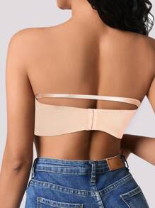 Soutien-gorge sans bretelles et sans dos pour femmes, rehaussant le décolleté et soutenant les petites poitrines, convient pour les robes de mariée