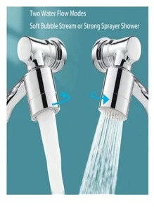 Torneira 1080 graus aerador splash-proof giratória de poupança de água torneira de plástico cabeça spray lavatório extensor adaptador - Multicolorido - Visão 3