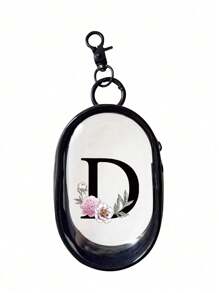 1pc-Black Portable Mini Transparent Zipper Storage Bag, Multifunctional Jewelry Storage Bag For Earphones, Charger Case, Keychain, Ring, Transparent Travel Accessories Bag, Transparent Storage Bag With Keychain, Convenient For Carrying Makeup Mirror, Earphones, Data And Charging Cables, Waterproof, Lightweight, Suitable For Girls, Students And Boys, Suitable For Storing Small Items, Data Cable Storage Bag, Bracelet Bag, Cosmetic Bag - Black - View 21