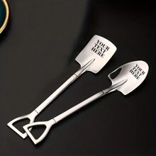 铲勺个性化定制名字或冰淇淋、生日、圣诞礼物、食物、定制勺子礼物、美食家趣味礼物妈妈奶奶 - 銀色 - 查看 5
