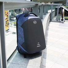 Nasty Backpack Mochila Antirrobo Casual Escolar Impermeable con Puerto USB Anti robo - Rojo - Ver 7