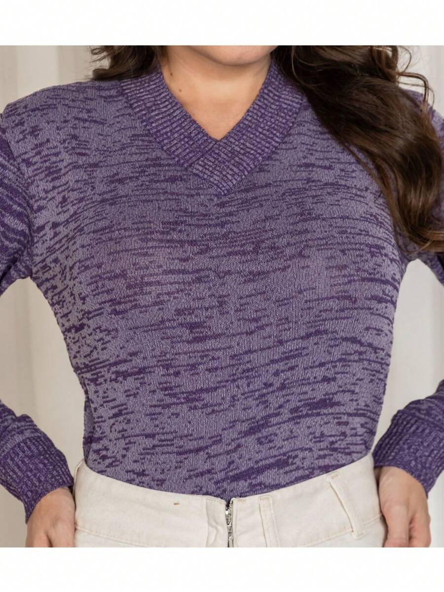 Women Sweaters - 紫色 - 查看 1