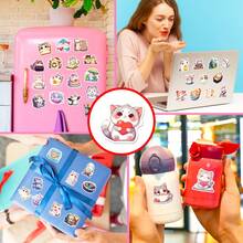 Bộ 50 Miếng Dán Hình Mèo, Miếng Dán Động Vật Chống Thấm Nước Bằng Vinyl Cho Máy Tính Xách Tay Ván Trượt Chai Nước Hành Lý Điện Thoại, Hình Dán Kawaii Dễ Thương Cho Thanh Thiếu Niên Người Lớn - Nhiều màu - Xem 8