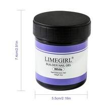 LIMEGIRL LED & U V Builder Nail Gel - 150g/5.3ozLarge Capacity Clear Hard Gel For Nails, Nail Extension Strengthen Hard Builder Kit Stuff For DIY Art Manicure Set Strong Nails, Nail Strengthening, Extension, Art, Manicure Starter, UV Cured, For Pro Salon And Home DIY Use - 彩色 - 查看 9
