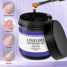 LIMEGIRL LED & U V Builder Nail Gel - 150g/5.3ozLarge Capacity Clear Hard Gel For Nails, Nail Extension Strengthen Hard Builder Kit Stuff For DIY Art Manicure Set Strong Nails, Nail Strengthening, Extension, Art, Manicure Starter, UV Cured, For Pro Salon And Home DIY Use - 彩色 - 查看 3