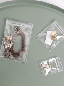 20pcs/Set PVC Jewelry Storage Bag, Modern Transparent Portable Home Jewelry Pouch, Valentine's Day Gift - Clear - View 5