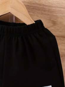 Young Boy Summer New Arrival College Style Printed Short Sleeve Two-Piece Set