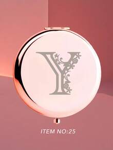 1pc Rose Gold Engraved Alphabet Series Portable Vanity Mirror, Foldable, Lightweight And Ultra-Thin, Quality Stainless Steel, Silver-Colored Nano-Electroplated Border, Exquisite Details, Suitable For All, Foldable, Square-Shaped, Portable Pocket Mirror, Classic And Luxurious Element Style, With Exquisite Details And Unique Character Design Of Name Initials, Blessings, Inspirational Characters And Patterns, The Folding Structure Ensures Durability And Reliability, Resistant To Falls And Convenient To Carry, Makeup Mirror With 180° Flip Cover, Multi-Functional Mini Mirror, Compact Mirror, Suitable For Daily, Festive, Birthday, Christmas, New Year Gifts, Small Bag Companion, Pocket-Size For Convenient Storage, Suitable For Various Occasions Such As Traveling, Gathering, Working, Studying, Suitable For All Ages, Suitable For Emotional Couples, Students, Teachers, Friends, Sisters, Women, Girls, Fathers, Mothers, Grandfathers, Grandmothers, Aunts, Nieces, Best Friends, Bosses Or Colleagues. - Rose Gold - View 22