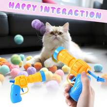Cat Ball Toy Launcher Gun, Cat Balls Fetch Toy, 20Pcs Plush Fuzzy Balls Launcher Cat Toy For Cats With 1 Gun, Funny Interactive Cat Toys For Bored Indoor Adult Cats, Cute Kitten Kitty Toys(Random Color) - Multicolor - View 5