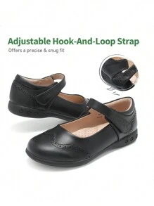 Girls School Uniform Shoes Mary Jane Dress Flats Back To School Shoes (Little Kid/Big Kid) - màu đen - Xem 8