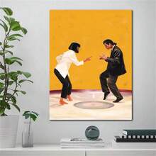 1 cái, Phim Hoạt Hình Cổ Điển Khiêu Vũ Canvas Art Poster-Trang Trí Tường Retro Cho Gia Đình Và Nhà Hàng, Không Có Khung - Màu vàng - Xem 11