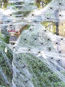 20g/gói Mạng nhện Halloween dùng trang trí sân vườn ngoài trời & tiệc tùng, đạo cụ trang trí nhà cửa & tiệc tùng, Mạng nhện tạo không khí ngôi nhà ma ám, đồ trang trí không khí lễ hội mùa thu, giáng sinh - Nhiều màu - Xem 9