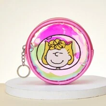 Miniso Snoopy The Little Space Explorer Collection Round Coin Purse(Pink) - Pink - View 2