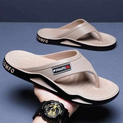 Men's Summer Outdoor Street Sports & Hiking Flip Flops, Indoor Shower Slippers, Casual & Comfortable Lightweight Anti-Slip Sandals