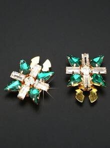 2PCS Crystal Button Covers For Men's Shirts Unique Design Cufflinks,Clothing Accessories Jewelry Sleeve Buttons Luxurious Rhinestones Star 4-Pointed Shirt Collar Accessories Suitable For Formal Wear And Weddings - Star - View 14