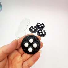 1 件带滚珠轴承的粘性旋转脚轮，静音钢制家具滚轮脚轮，返校无需钻孔 - 黑色 - 查看 5