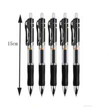 K35可縮回圓珠筆碳素簽名筆，具有子彈頭，隨機顏色，3入組 - 彩色 - 查看 5