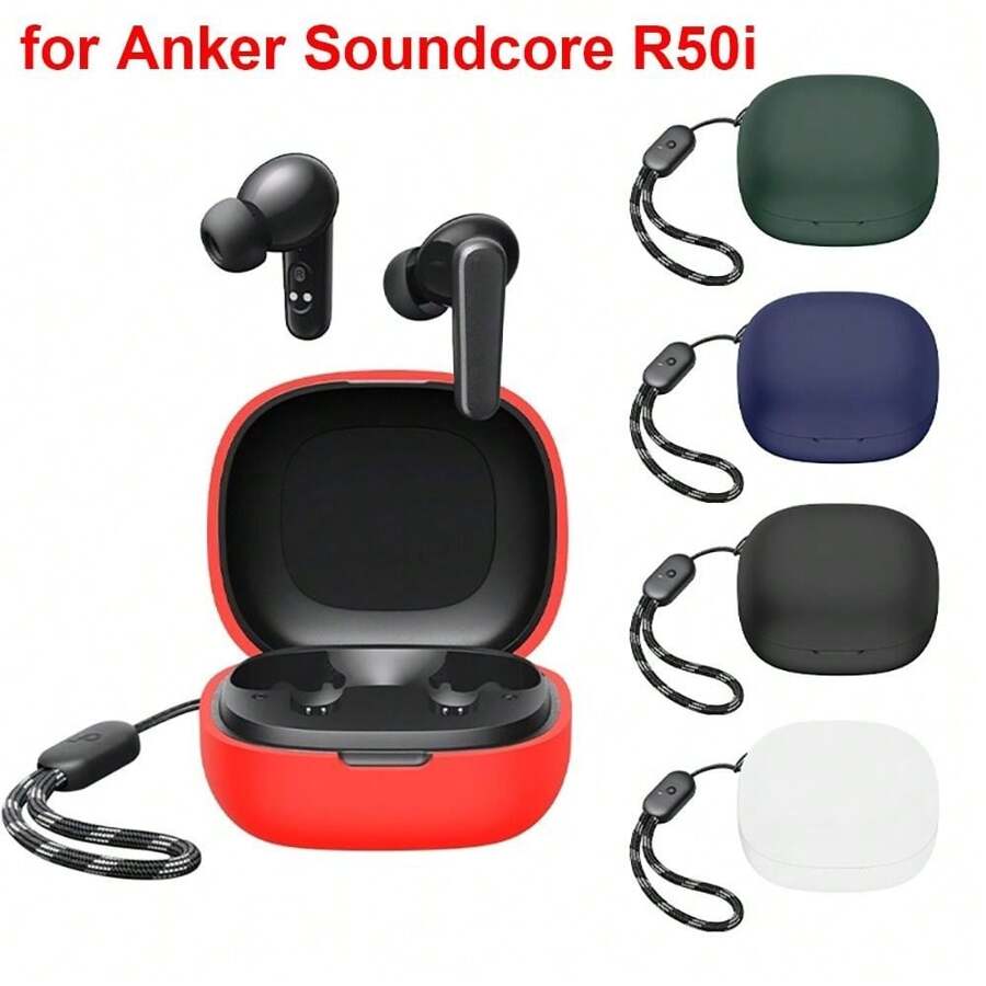 1 pieza Cubierta de auriculares de silicona para Anker Soundcore R50i Estuches inalámbricos para auriculares, protector a prueba de polvo para auriculares, funda de carga - Multicolor - Ver 1