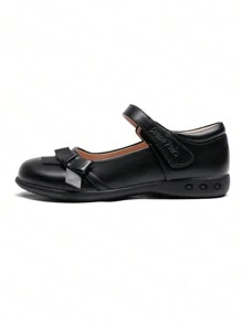 Girls School Uniform Shoes Mary Jane Dress Flats Back To School Shoes(Little Kid/Big Kid) - 黑色 - 查看 6